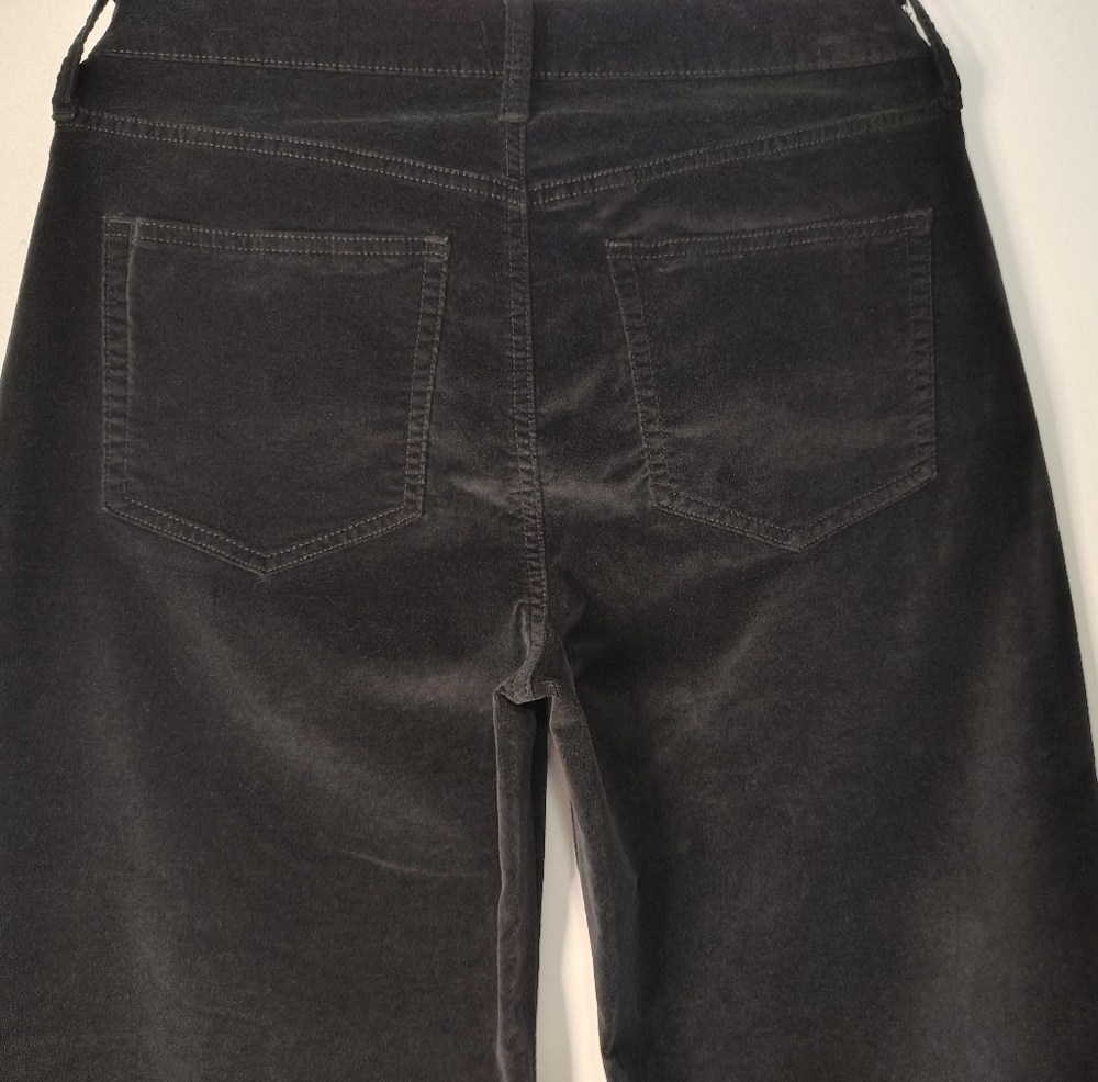 J.Crew women's Wide Leg Velvet High Rise Full Length pants Cotton Stretch sz 28 - Picture 7 of 17
